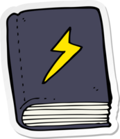 sticker of a cartoon magic spell book png