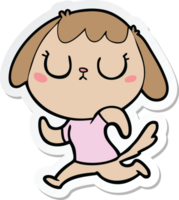 sticker of a cute cartoon dog png