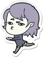 sticker of a cartoon vampire girl png