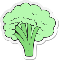 klistermärke av en tecknad broccoli png