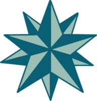 iconic tattoo style image of a star png