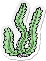 sticker of a cartoon seaweed png