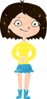 mulher feliz dos desenhos animados png