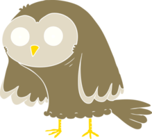 flat color style cartoon owl png