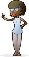 cartoon woman wearing spectacles png