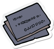 sticker of a old credit cards cartoon png