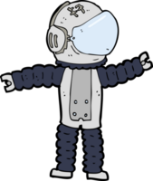 astronauta de dibujos animados alcanzando png