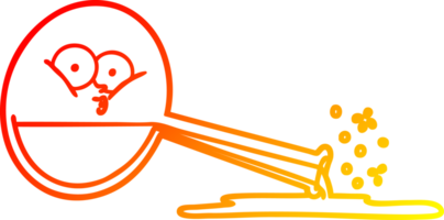warm gradient line drawing of a cartoon spilled chemicals png