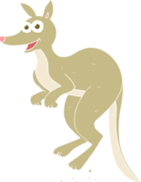 illustration en couleur plate de kangourou png