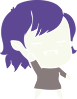 flat color style cartoon undead vampire girl png