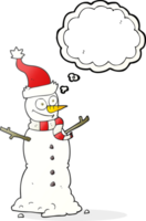 drawn thought bubble cartoon snowman png