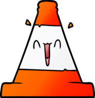 cone de tráfego rodoviário dos desenhos animados png