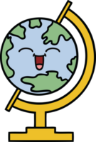cute cartoon of a globe of the world png