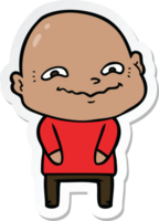 sticker of a cartoon creepy guy png