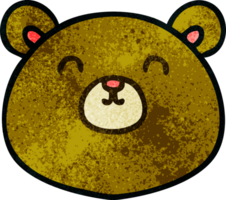 hand drawn quirky cartoon bear png