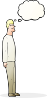 cartoon tall man with thought bubble png