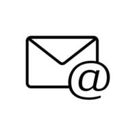 correo icono o sobre icono en blanco antecedentes. vector