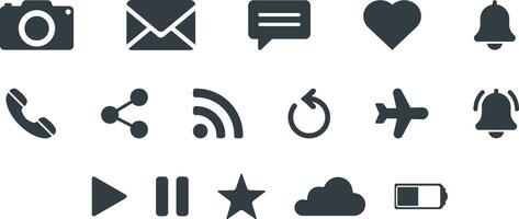 Set of UI web icons for Web and mobile icon vector