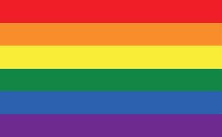 LGBTQ Pride Flag rainbow background peace movement vector