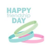 Lettering for Friendship Day with bracelets vector
