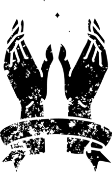 traditionell svart linjearbete tatuering med baner av mystiker händer bedrövad ikon png