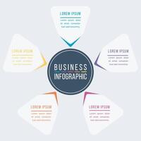 5 Steps Infographic business design 5 objects, elements or options infographic template for business vector