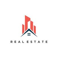 Real estate logo design with creative concept simple template Premium vector