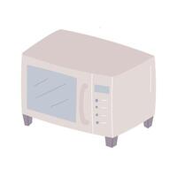 Microwave oven isolated on white background. illustration of microwave in flat style vector