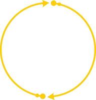 Flat icon of arrow cyclic rotation vector