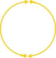 Flat icon of arrow cyclic rotation vector