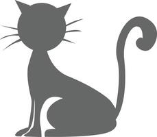 gato silueta logo diseño vector