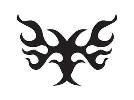 Black fire flame, design element. Tribal style for tattoo, vehicle decoration or another design vector