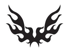 Black fire flame, design element. Tribal style for tattoo, vehicle decoration or another design vector