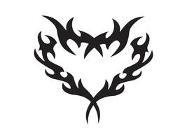 Black fire flame, design element. Tribal style for tattoo, vehicle decoration or another design vector