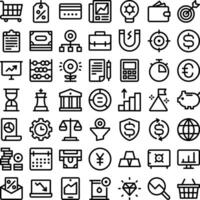 Economy Bank Finance Icon Set. Perfect for user interface, new application vector