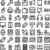 Electronics Tool Equipment Device Icon Set. Perfect for user interface, new application vector