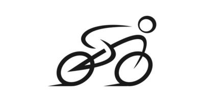 bicicleta logo diseño, Deportes, rápido, velocidad, logo diseño icono, símbolo, , creativo idea. vector