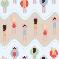 Swimming pool seamless pattern background vector