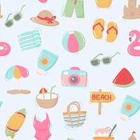 Summer Swimming Pool Seamless Pattern Background vector