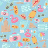 Cute Summer Seamless Pattern Background vector