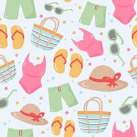 Cute Summer Seamless Pattern Background vector