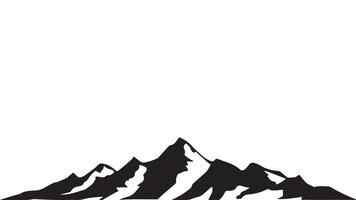 Silhouette of mountains on a white background vector