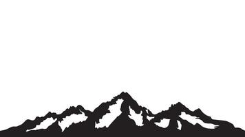 Silhouette of mountains on a white background vector