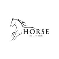 creativo caballo elegante logo símbolo diseño ilustración vector