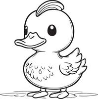 A cute duck with a big smile on its face vector