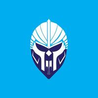 A Futuristic and Awesome Emblem with a Blue and White Robot's Face having Robovibes vector