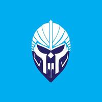 A Futuristic and Awesome Emblem with a Blue and White Robot's Face having Robovibes vector