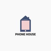 Mobile and home combined logo. vector