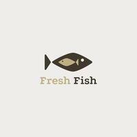 Logo of two fish going in opposite directions. vector