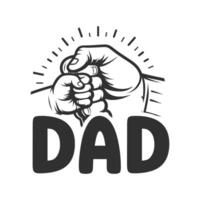 Father's Day Typography Design vector